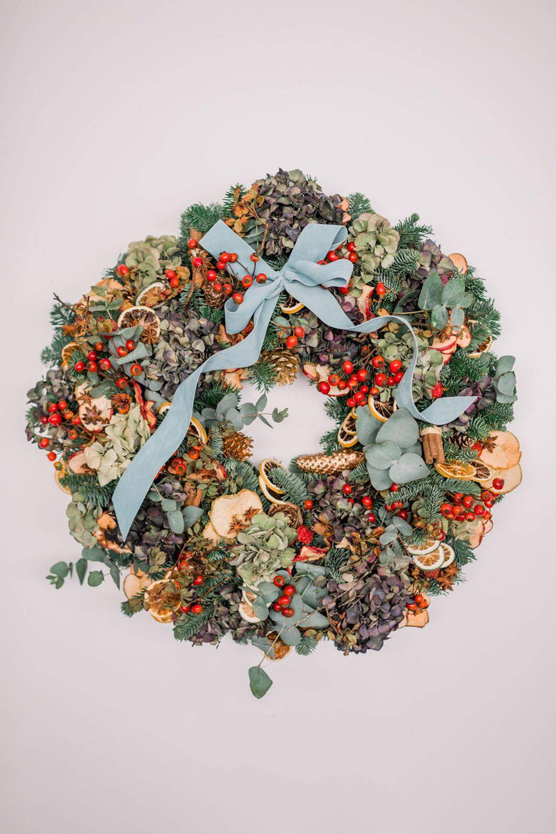 LUXURY CHRISTMAS WOODLAND WREATH - LARGE - New Moon Blooms