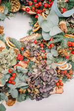 LUXURY CHRISTMAS WOODLAND WREATH - LARGE - New Moon Blooms