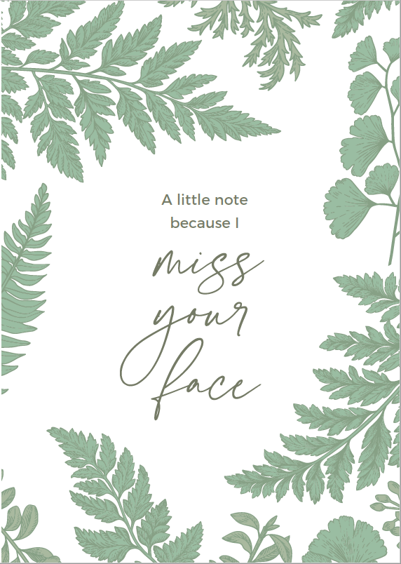 Miss Your Face Card - New Moon Blooms