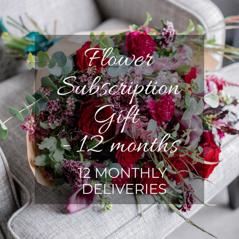 12 Month Flower Subscription Gift - Monthly 12 Deliveries