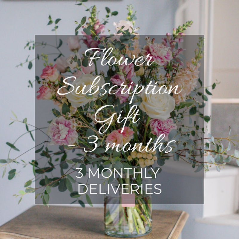 3 Month Flower Subscription Gift - Monthly 3 Deliveries