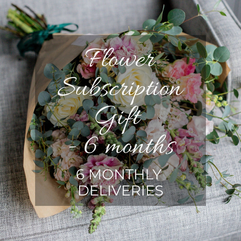 6 Month Flower Subscription Gift - Monthly 6 Deliveries